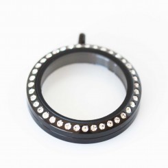 Black Bling Screw Top Locket